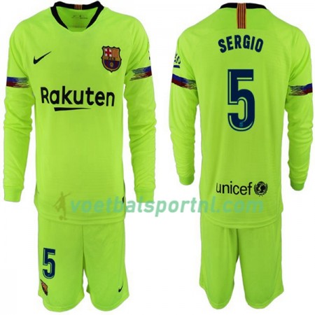 FC Barcelona Sergio 5 Kind Uit Tenue 2018-19 L/S FC Barcelona Sergio 5 Kind Uit Tenue 2018-19 L/S
